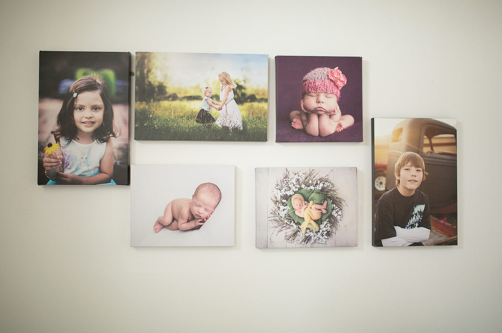 canvas wall of photos, a creative way to display your photos at home